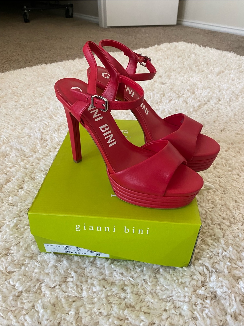 Gianni Bini Ophylia Red Platform Heels